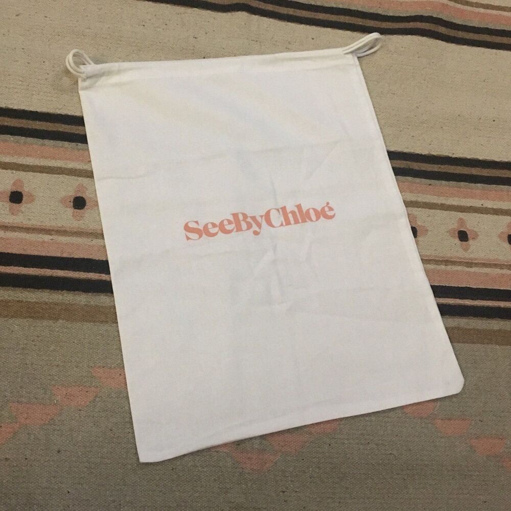 See by Chloe soft white drawstring Dustbag 
14” x 11” Garment bag New - never